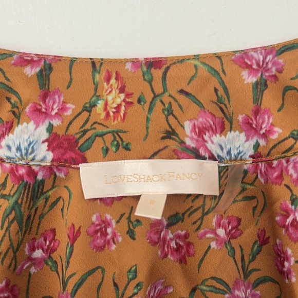 LoveShackFancy Kinnear Midi Dress with Long Bishop Sleeves and Scoop Neck - Picture 4 of 6